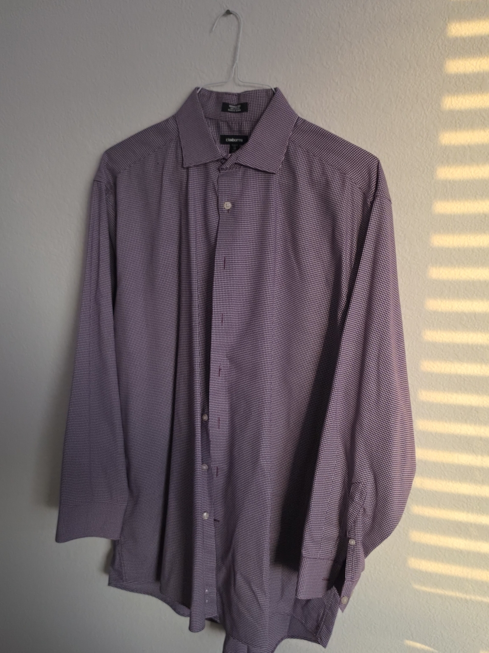 Claiborne Men's Purple Microcheck Dress Shirt
